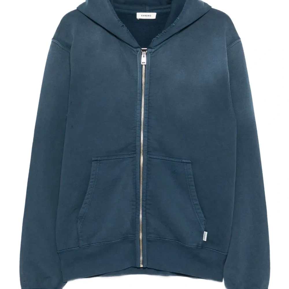 Худи на молнии с бахромой