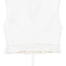 топ с V-образным вырезом и оборками топ с V-образным вырезом и оборками