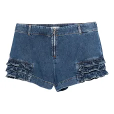 джинсовые шорты с оборками джинсовые шорты с оборками