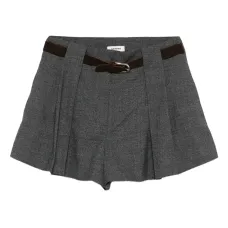 Плиссированные шорты с поясом