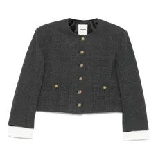 укороченный жакет в клетку