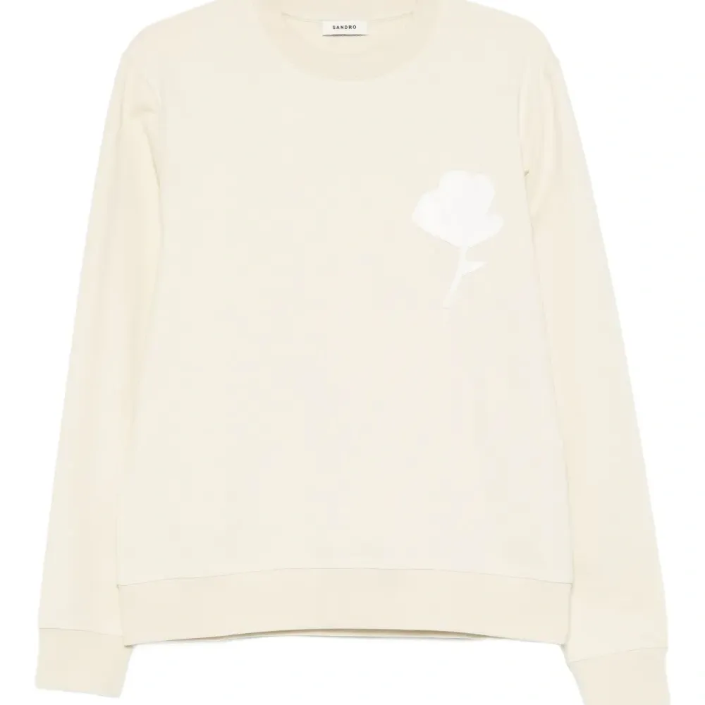 толстовка с цветочной аппликацией