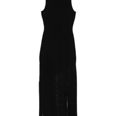 Декорированное платье макси с бахромой Декорированное платье макси с бахромой