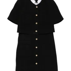 Платье мини с декоративными пуговицами