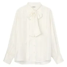 Шелковая рубашка с завязками