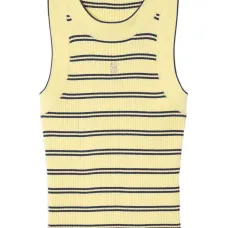 топ в рубчик с полосками