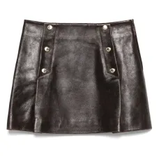 Кожаная юбка мини Кожаная юбка мини