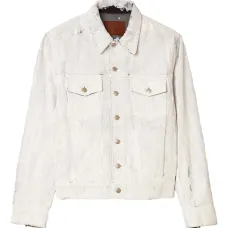 Джинсовая куртка-рубашка с жатым эффектом