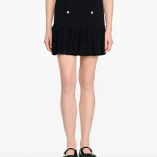 Двубортная юбка со складками