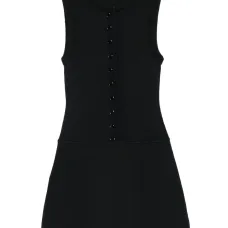 Платье мини с круглым вырезом