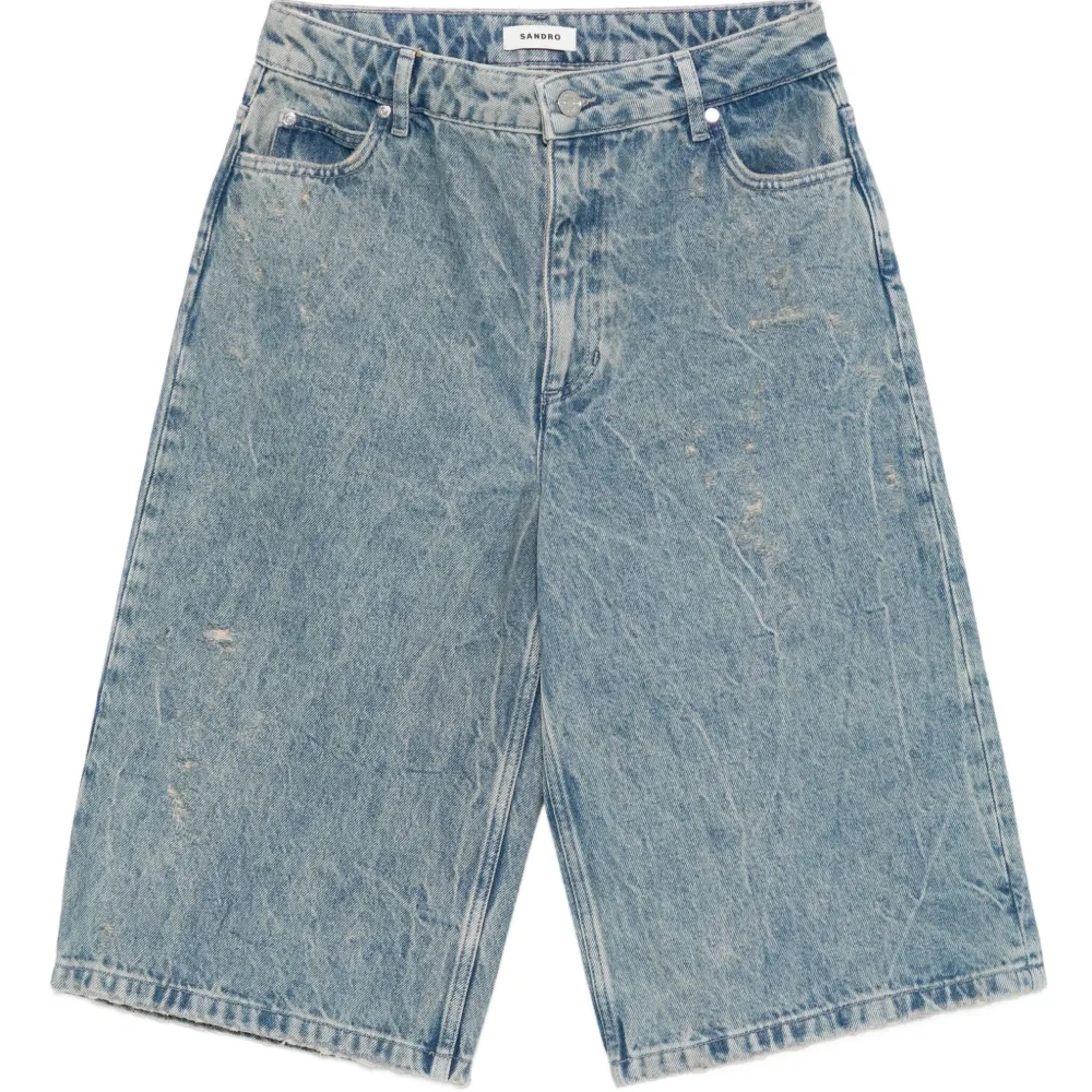 Шорты из вареного денима