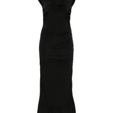 платье макси с драпировкой