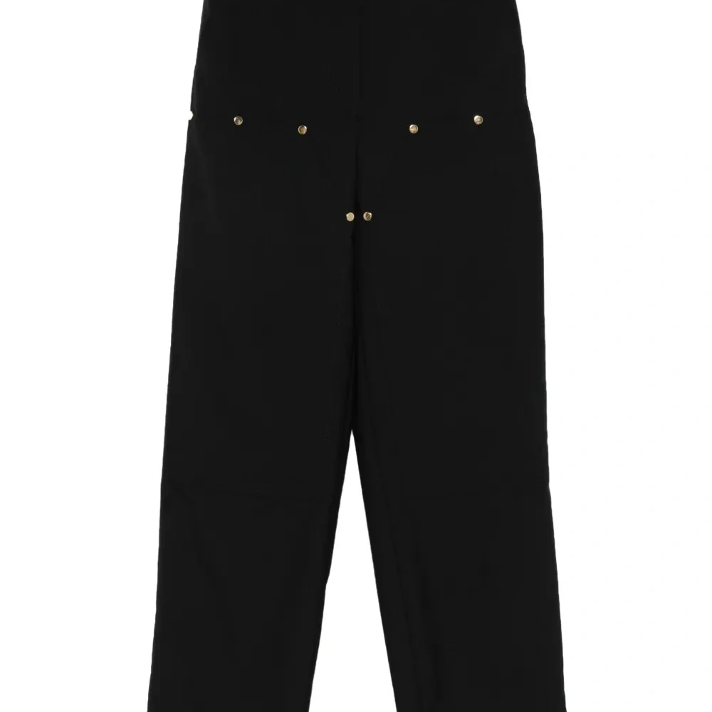 Прямые брюки на пуговицах с заклепками