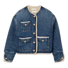 Джинсовая куртка с отделкой из шерпы Джинсовая куртка с отделкой из шерпы