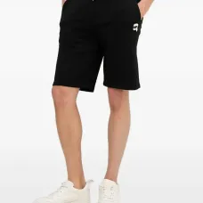 Шорты с кулиской и нашивкой-логотипом