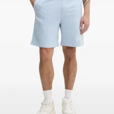 Шорты с лампасами и вышитым логотипом