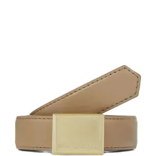 Кожаный ремень с прямоугольной пряжкой