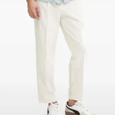 Брюки прямого кроя со складками спереди