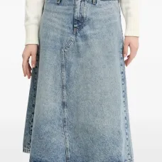 Джинсовая юбка А-силуэта