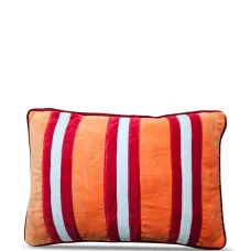 Бархатная подушка в полоску (60 x 40 см)