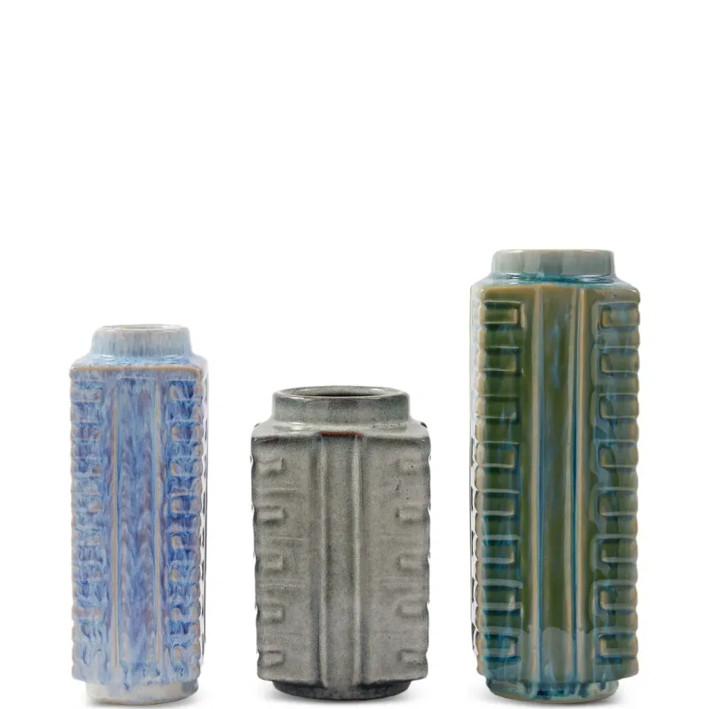 Набор Small City из трех керамических ваз