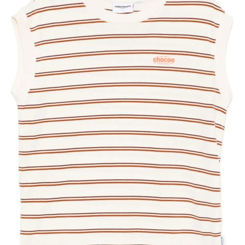 полосатый топ без рукавов