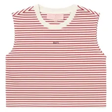 полосатый топ без рукавов