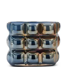 Стеклянная ваза с переливчатым эффектом