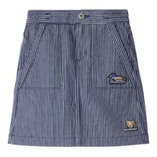 джинсовая юбка в полоску