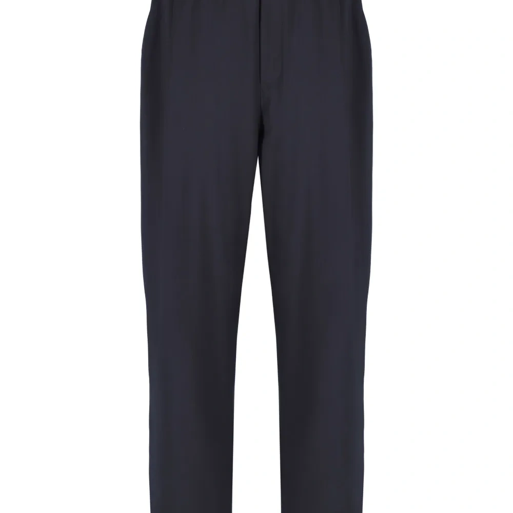 Шерстяные брюки с накладными карманами