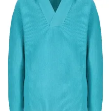 Свитер в рубчик с капюшоном