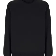 Свитер с высоким воротником и манжетами в рубчик