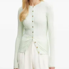 Кардиган в рубчик на пуговицах