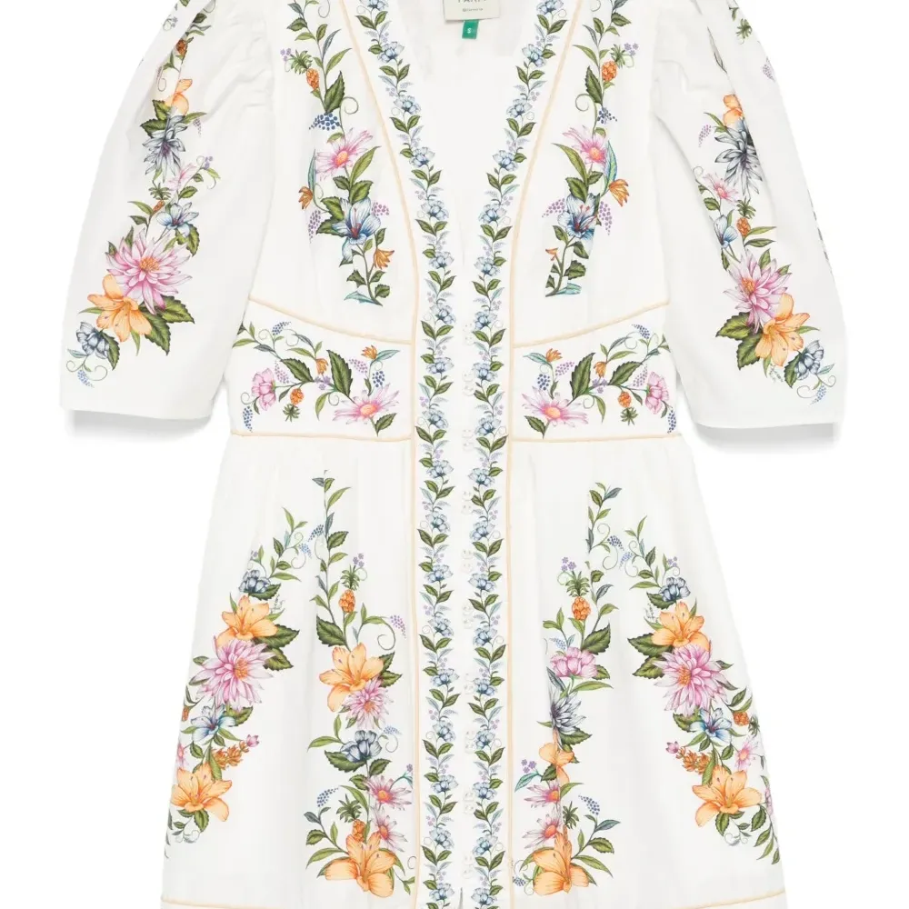 Платье мини с цветочным принтом