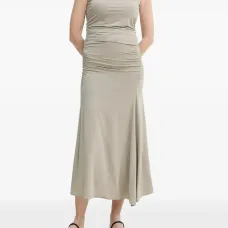 Платье миди без рукавов со сборками Платье миди без рукавов со сборками