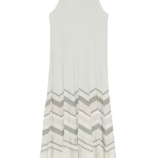 Платье миди с узором шеврон