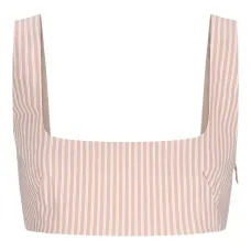 Полосатый топ-бралетт с квадратным вырезом Полосатый топ-бралетт с квадратным вырезом