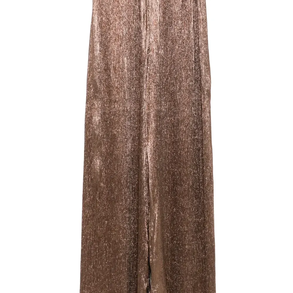 брюки с эффектом металлик