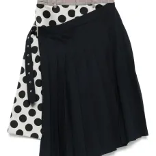 Шорты в горох со складками