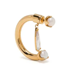 Серьга fantasy clear drip с жемчугом