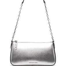 Сумка на плечо с эффектом металлик