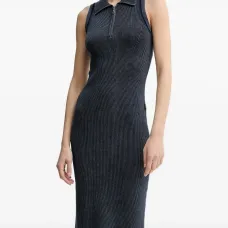 Платье миди на молнии