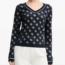 Толстовка с V-образным вырезом и логотипом 4G