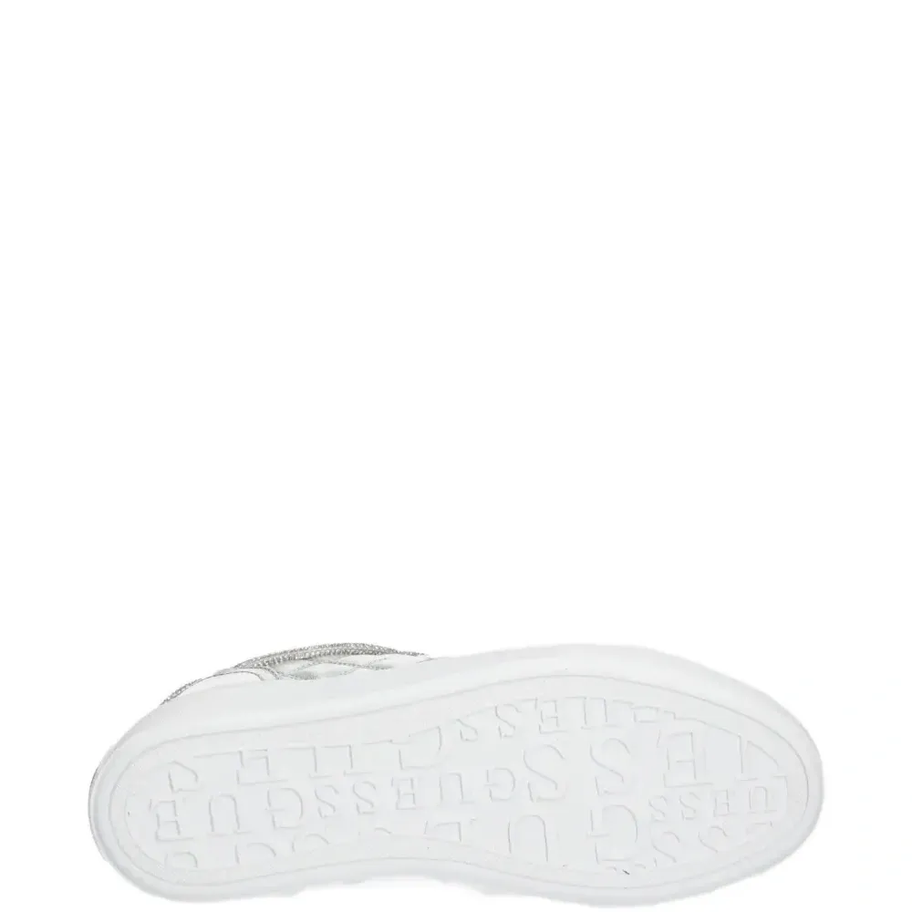 Стеганые кроссовки с эффектом металлик