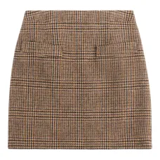 клетчатая юбка с завышенной талией