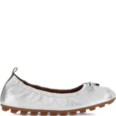 Балетки с эффектом металлик