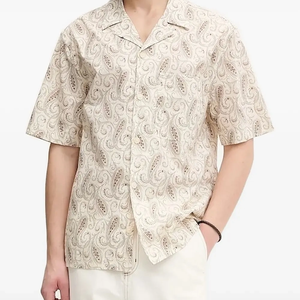 Рубашка с короткими рукавами и узором пейсли