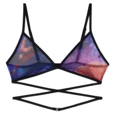 Сетчатый бюстгальтер-бралетт с треугольными чашками Сетчатый бюстгальтер-бралетт с треугольными чашками