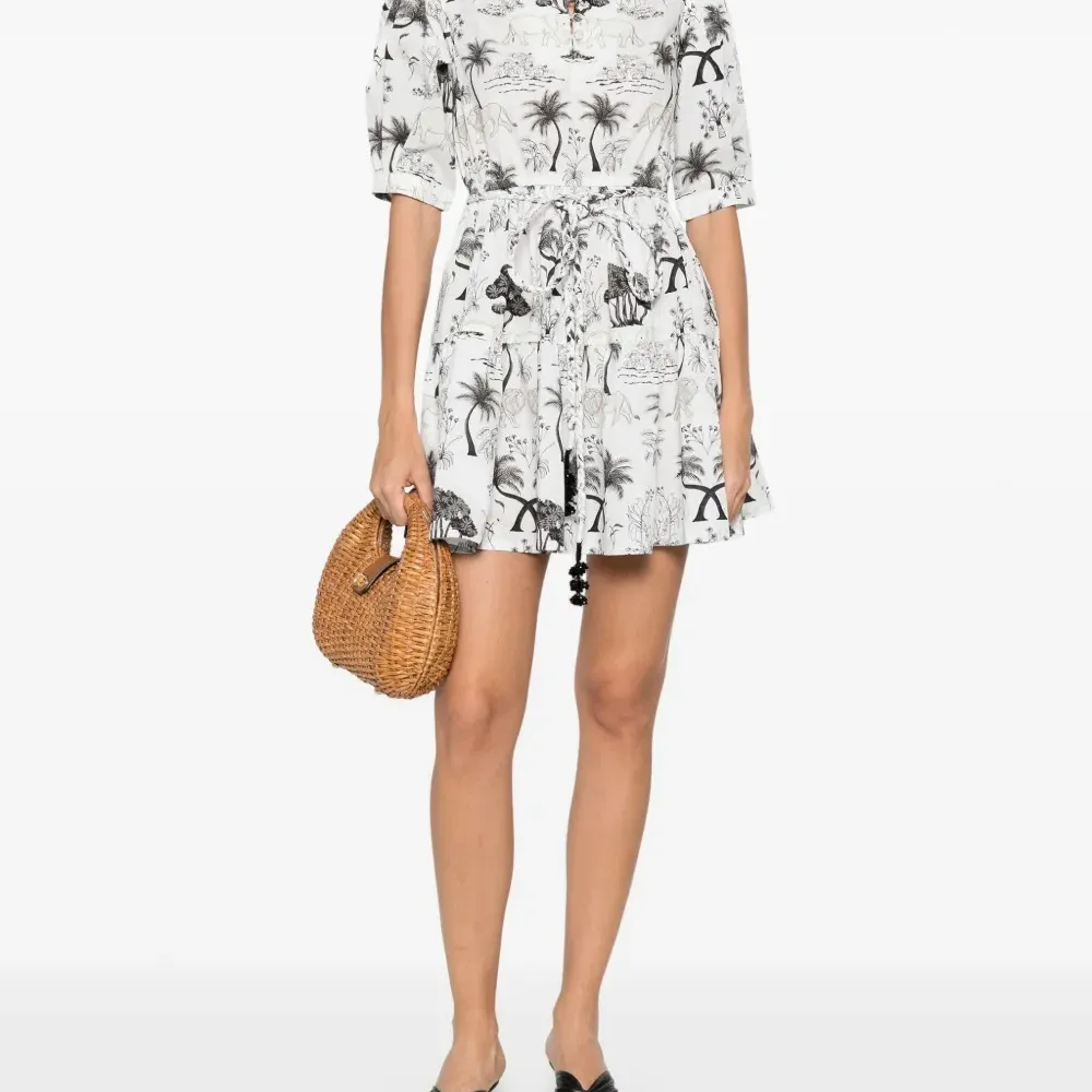 Платье мини с графичным принтом