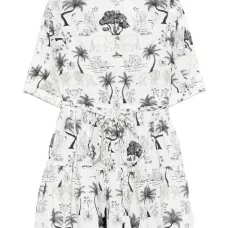 Платье мини с графичным принтом